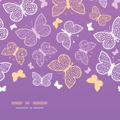 Night butterflies horizontal seamless pattern background template