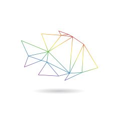 Fish abstract isolated on a white backgrounds N6