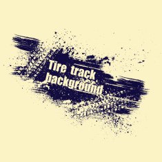 Grunge tire track background N5
