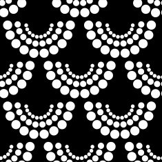 Geometric abstract monochrome seamless pattern with circles N9