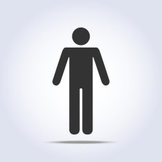 Standing human icon Vector illustration N2