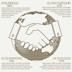 business infographics handshake N2