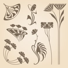 Vector art nouveau elements