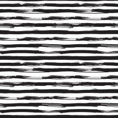 Vector seamless pattern with black brush strokes Monochrome hand drawn N2