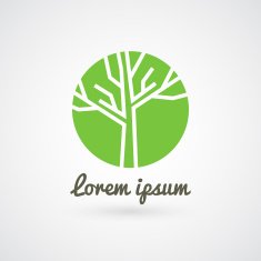 Green circle tree logo