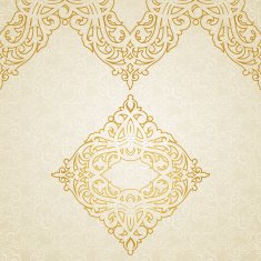 Vector ornate border in Victorian style N9