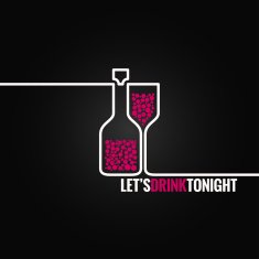 wine bottle glass line design background