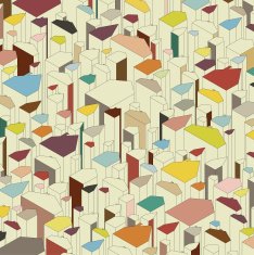 Set of colored abstract houses N2