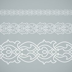Seamless floral tiling border N8