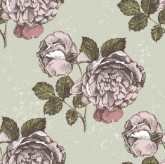 Retro-styled roses ornament