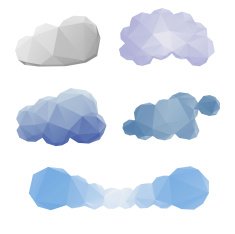 Clouds abstract set
