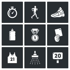 Sport Walking icons Vector Illustration N2