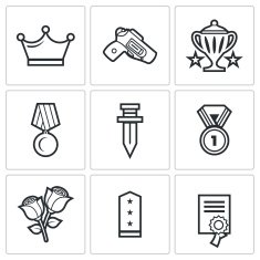 Reward icons Vector Illustration N2