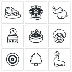 Amusement icons Vector Illustration N2