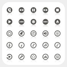 music icons set N5
