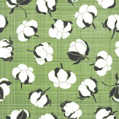 Seamless pattern with soft cotton buds Vector floral background