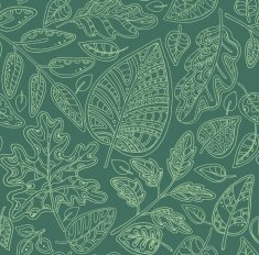 Decorative ornamental seamless pattern with leaves N5