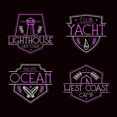 Sea badges and icons
