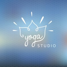 Blured background with yoga logo N6