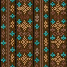 Aztec tribal art colorful seamless pattern N2