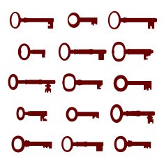 Set of vintage keys N3