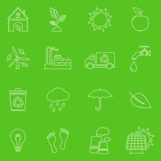 Ecology thin line icons