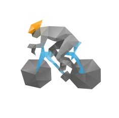 Racing cyclist abstract isolated on a white backgrounds N2
