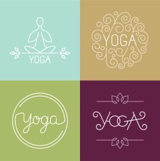 Vector linear yoga logo N3