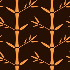 Seamless pattern with bamboo trees N19