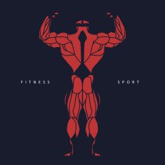 Sport fitness muscle bodybuilder man silhouette vector N2