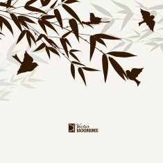 Bamboo bush with birds