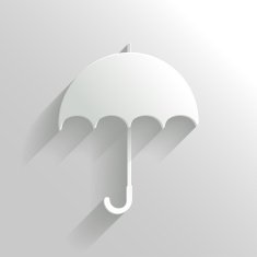 Abstract Umbrella on White Background N3