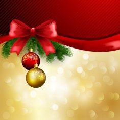 Christmas decoration with balls and bow N2