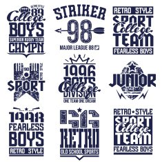 College rugby team emblems N8