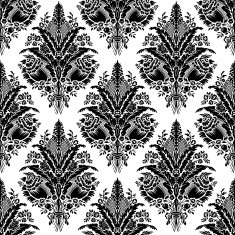 Vector Seamless Damask Pattern N16