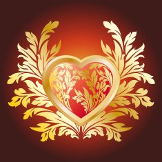 Heart with floral N2