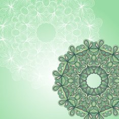 background with lace circle hand drawn ornament N13
