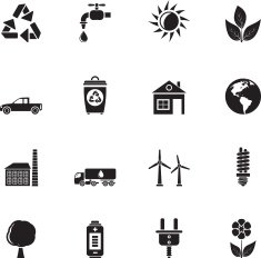 Silhouette ecology and environment icons free image download