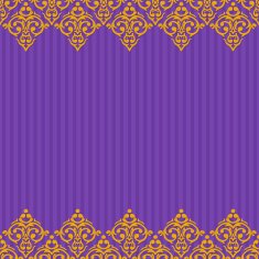 Vector seamless damask frame border