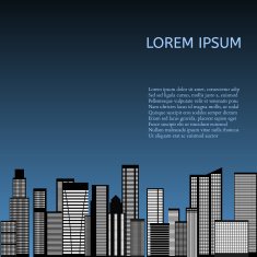 Abstract Skyline City Vector N11