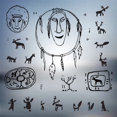 Siberia Primitive painting set N3