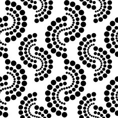 Geometric abstract monochrome seamless pattern with circles N11