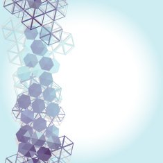 Abstract background with blue lilac hexagons