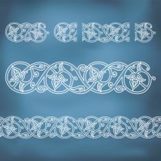 Seamless floral tiling borders N2