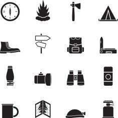 Silhouette Tourism and Holiday icons
