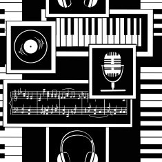 Seamless pattern of musical attributes
