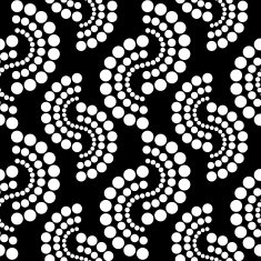 Geometric abstract monochrome seamless pattern with circles - N2