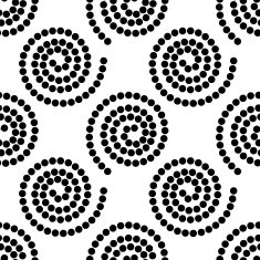 Geometric abstract monochrome seamless pattern with circles N14
