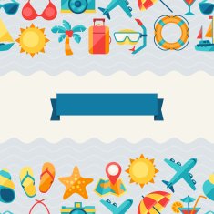 Travel and tourism seamless pattern N7
