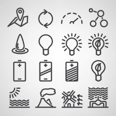 Energy and resource icon set N4